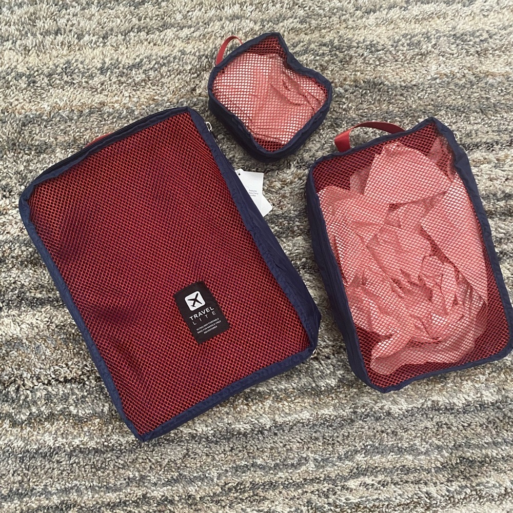 Neiman Marcus 3Pc Packing Cube Set | Neiman Marcus Packing Cubes | Nylon Packing - Picture 9 of 15